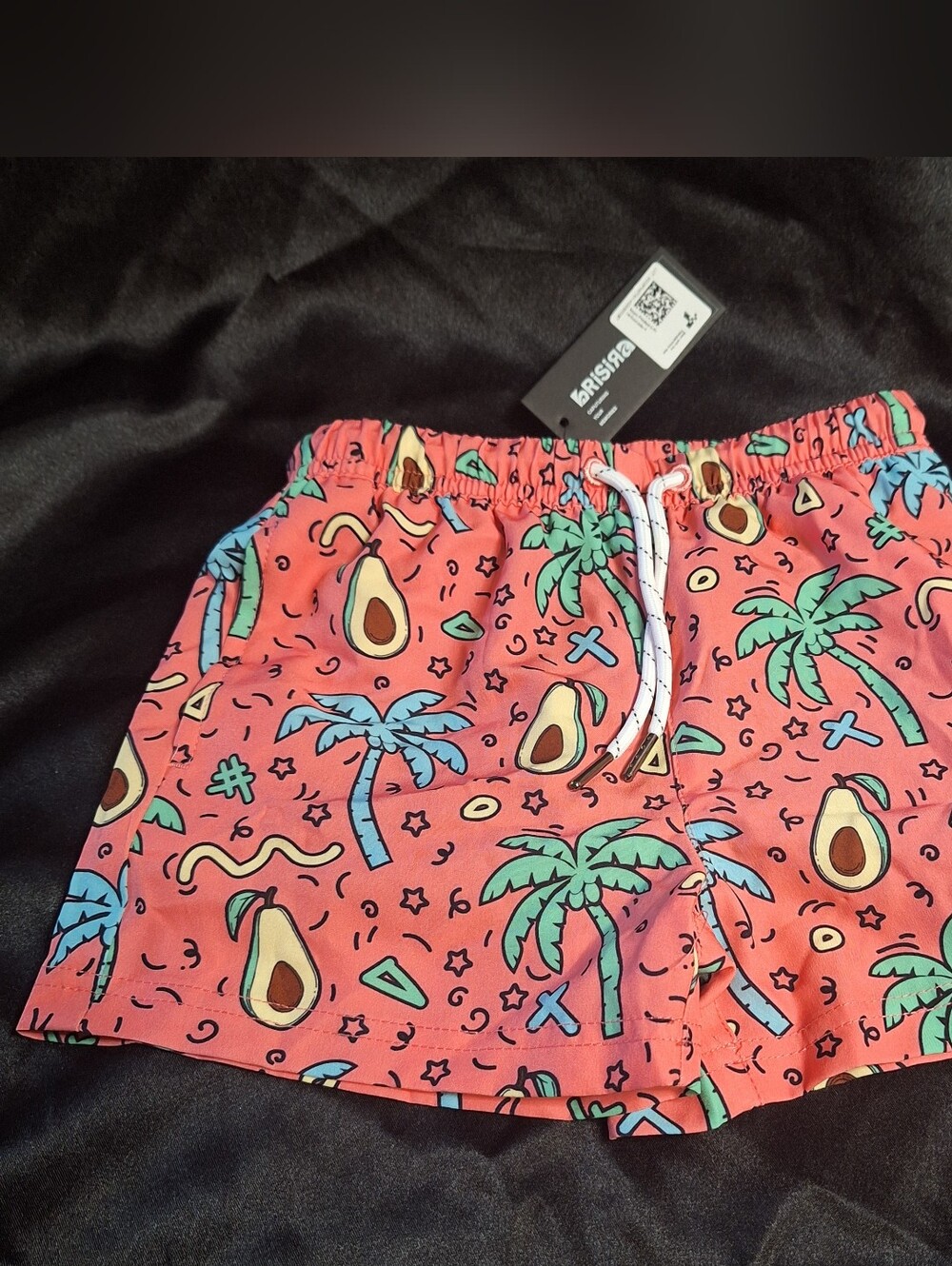 NWT BRISIRA Swim Trunks~Bathing Suit~Swim Wear~Shorts~Boys 4~Avocado
